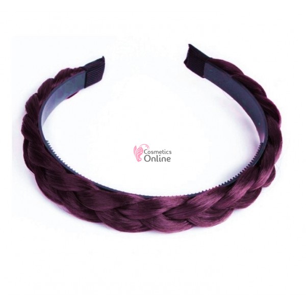 Bentita pentru par impletita spic BST008 Burgundy